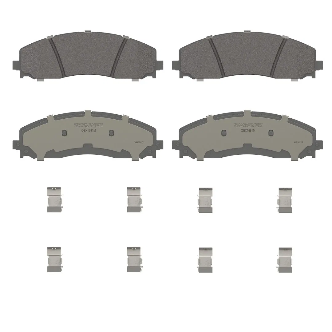 OEX1691M – WAGNER BRAKE Brake Pad, FMSI Number D1691-8918 Semi-Metallic Set Of 4 With Mounting Hardware